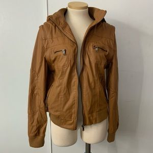 Brown leather jacket
